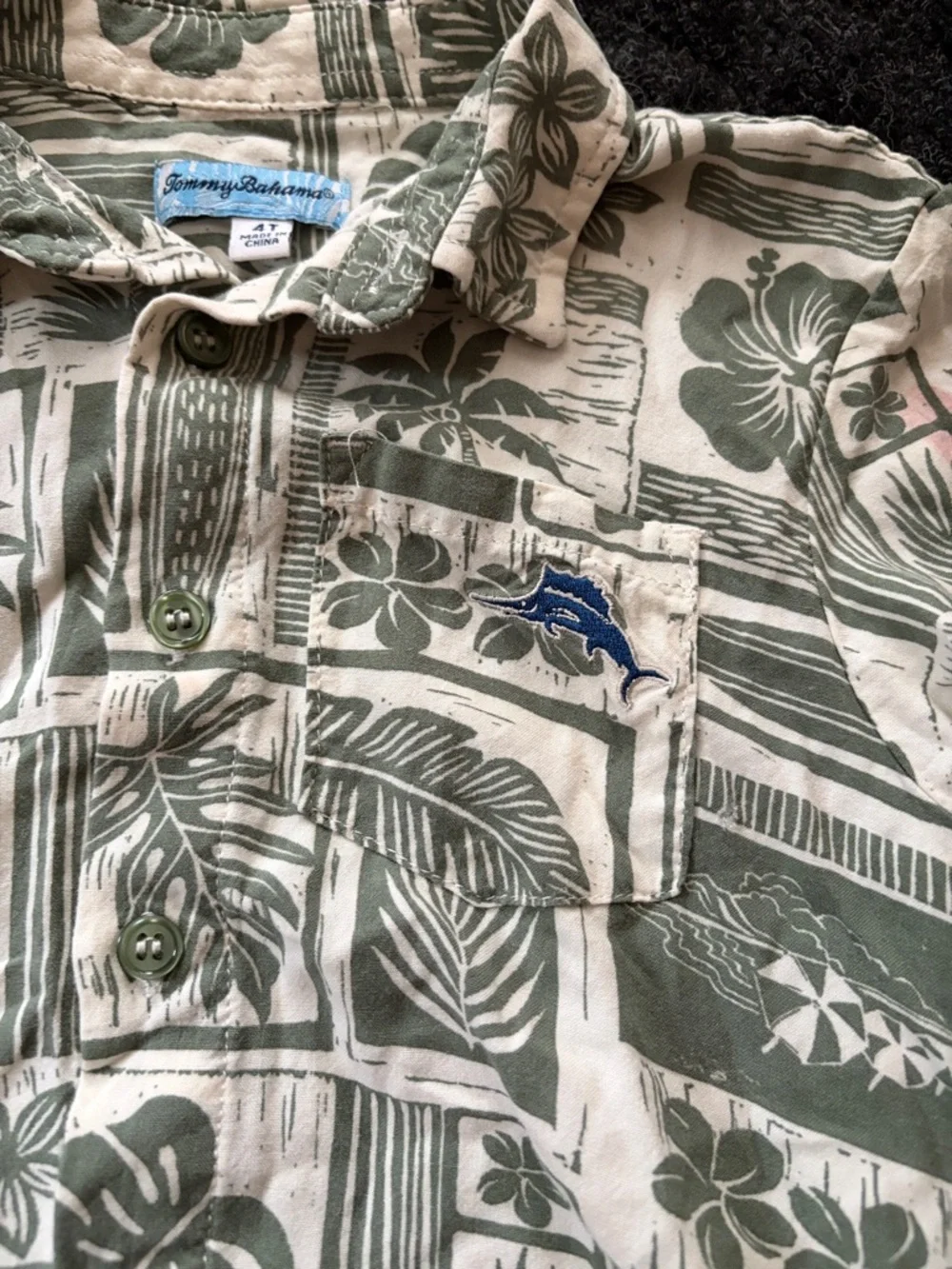 Boys Hawaiian Shirt And Shorts Lot The children’s place Tommy Bahama 4T